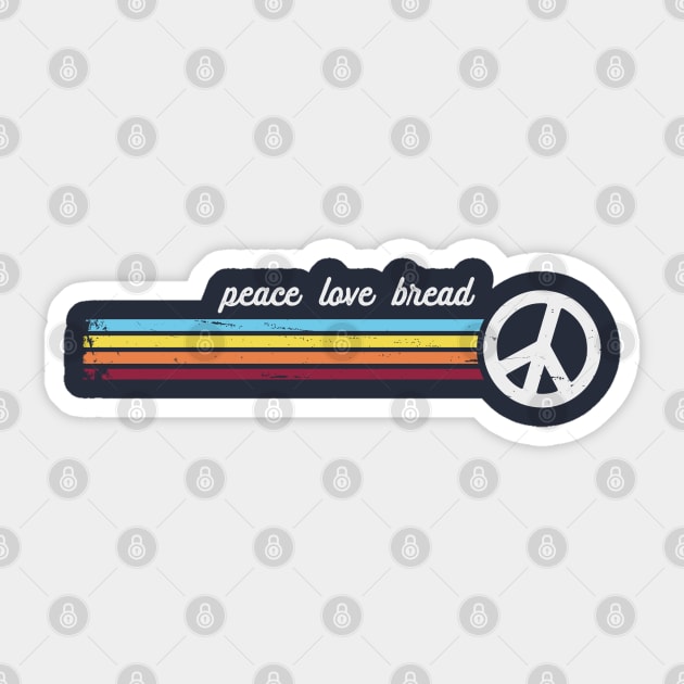 Peace Love Bread Sticker by Jitterfly